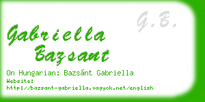 gabriella bazsant business card