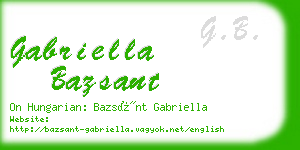 gabriella bazsant business card